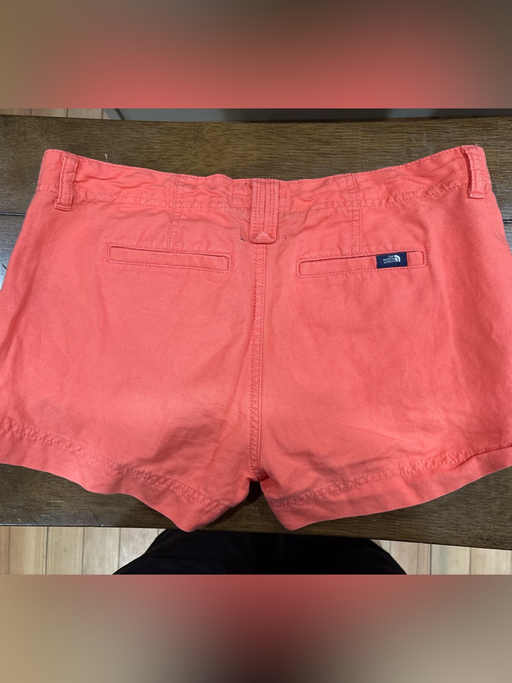 The North Face Women's Coral-Orange Bike Shorts - Picture 4 of 5